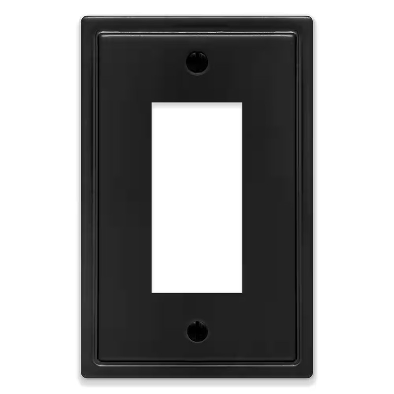Sinclair Matte Black 1-Gang Decorator/Rocker Wall Plate gallery