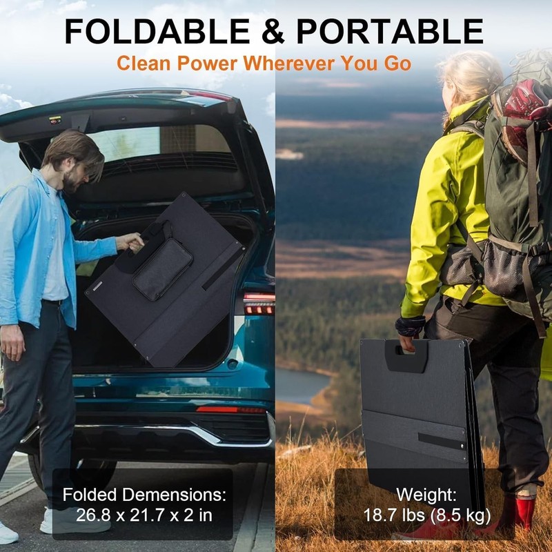 100W Solar Panel Foldable Portable Solar Charger For Generator Power Station gallery