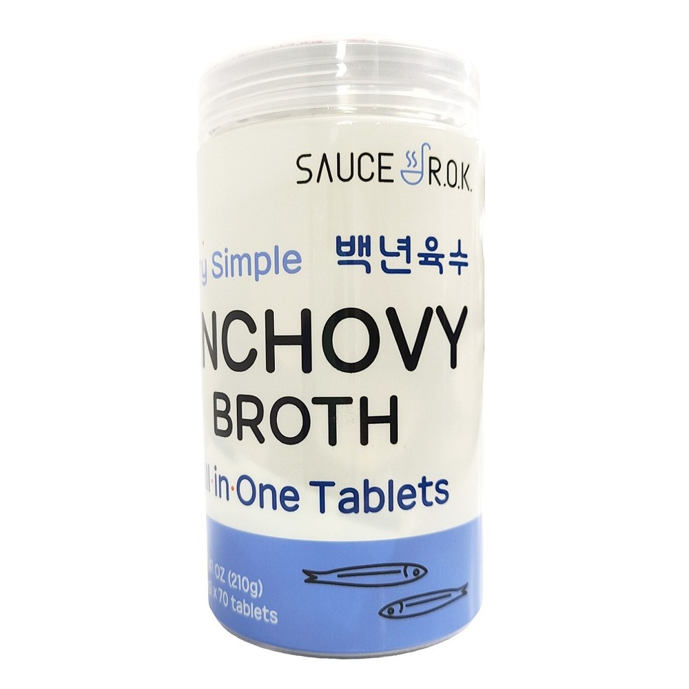 Sauce R.O.K Anchovy Broth (쏘스락 백년육수) , Tablet Anchovy Broth 210g(3g x70ct)