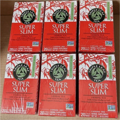 6x Triple Leaf Tea Super Slim Herbal Tea. 20 Tea Bags Per Box. Best By: 2/2030
