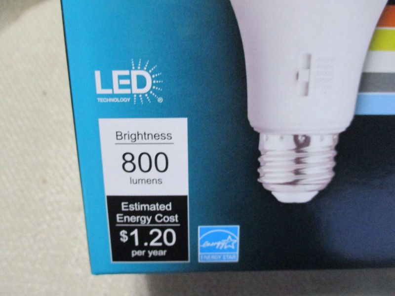 3 Pack Ecosmart Selectable Motion Sensor LED Light Bulb A19 60W 120V 1006778597 gallery