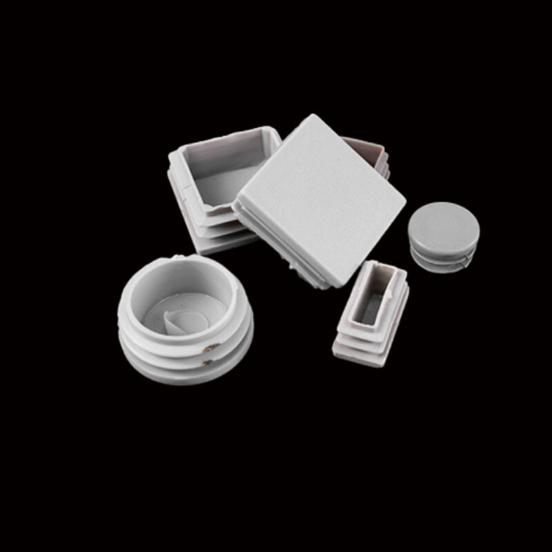 Plastic Grey Blanking End Caps Round / Rectangular Tubing Insert Plug Bung gallery