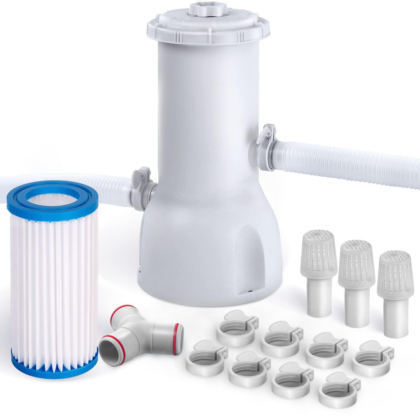 1000 Gallons Pool Filter Pump Above Ground, Swimming Pool Filter Cartridge Pu... gallery