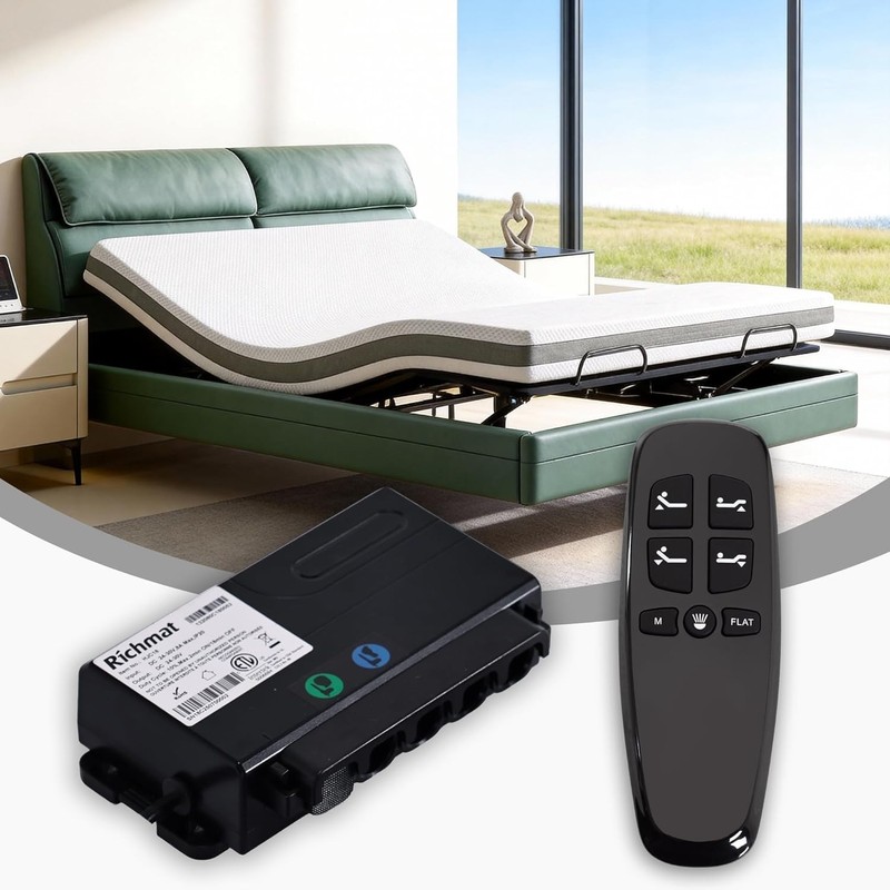 Richmat Adjustable Bed HJC18 Control Box + Paired Remote Control, Head & Foot gallery