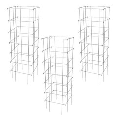 Garden Elements 8-Leg Big Brother Square Collapsible Tomato Cages, 58” (3 pack)