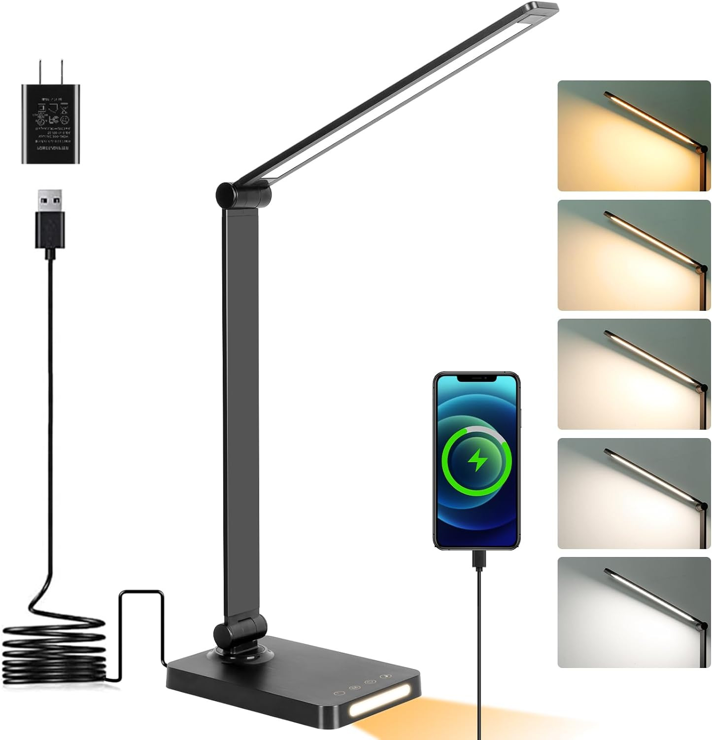 LED Desk Lamp with USB Ports,Touch Desk Lamps for Home Office with 5 Color Modes gallery