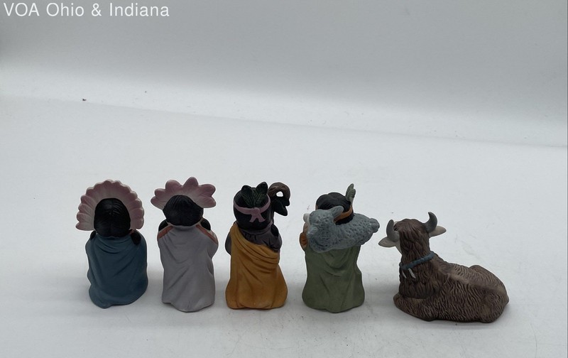 Albert E. Price Native American Nativity Set 13 Piece Ceramic Vintage With Box gallery