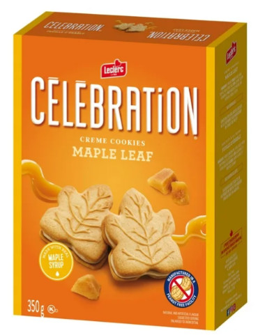 Celebration Leclerc Maple Leaf Creme Cookies, 350g (3 Pack) gallery