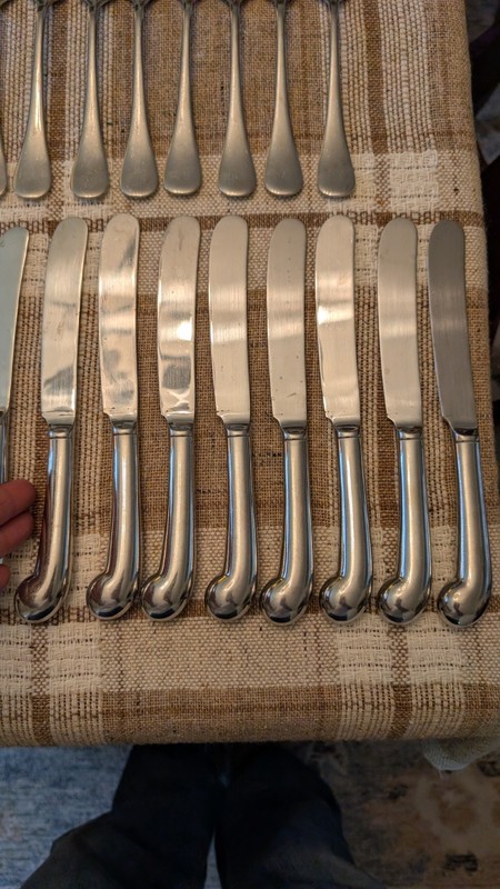 Pottery Barn 18/8 Stainless Flatware Set 42 Pc Japan Glossy PBN8 gallery