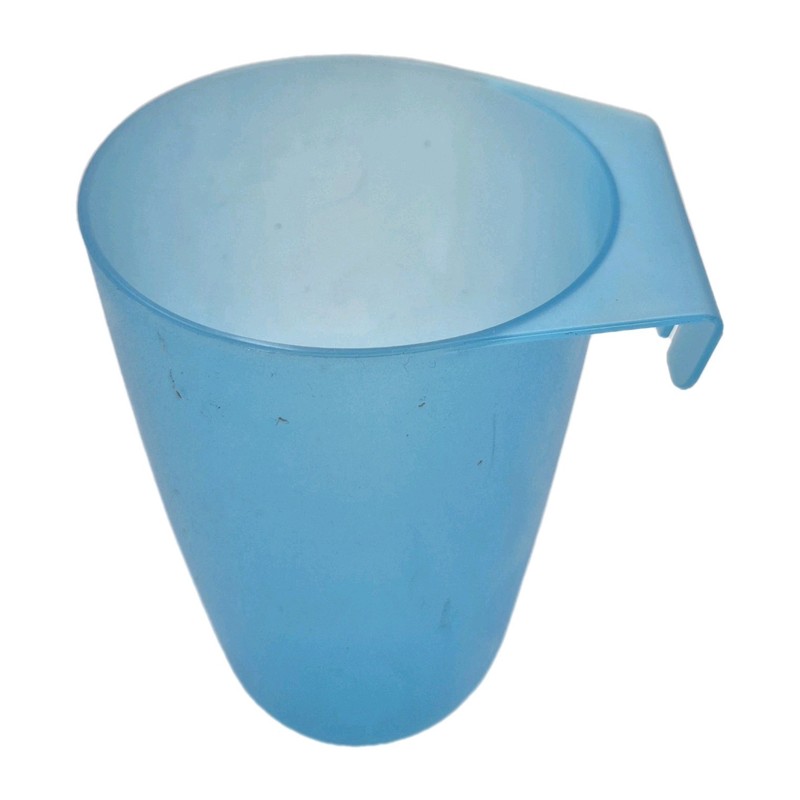 Three IKEA Bygel Hanging Storage Cups Blue Purple Teal 4.5" Tall gallery