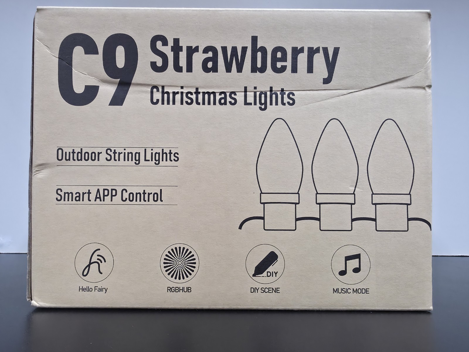 Brightown Smart C9 LED RGB Syrawberry Christmas Lights 66 ft. NEW/SEALED gallery
