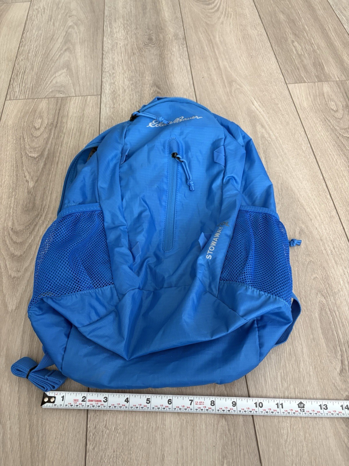 Eddie Bauer Stowaway 20L Daypack Backpack Blue Ripstop Water Resistant 5