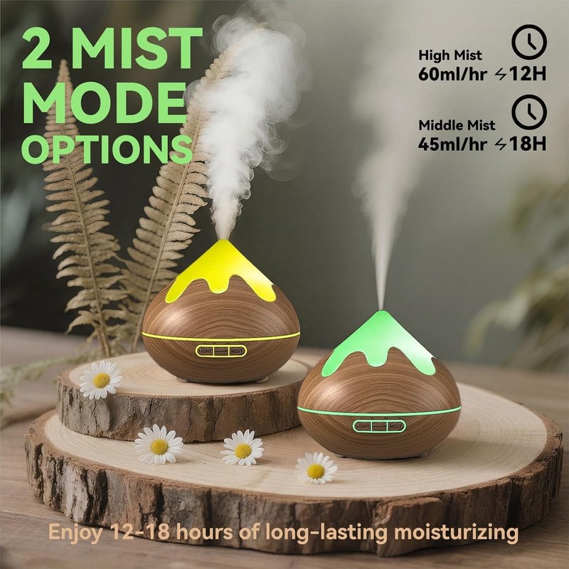 Ultrasonic Aromatherapy Diffuser: 500ML Capacity with Timer & Mood Lighting gallery