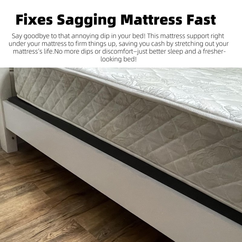50D High-Density Sponge Sagging Mattress Support – 2” Thick Black Bed Board f... gallery