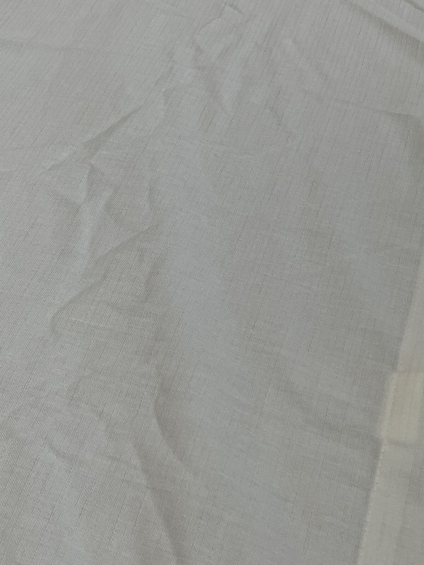 sheer 2 panel white linen rod pocket curtains 37in W x 84in L gallery