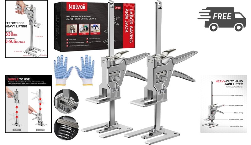 Labor Saving Arm Jack 2 Pack Hand Lifting Tools Stainless Steel Construction gallery