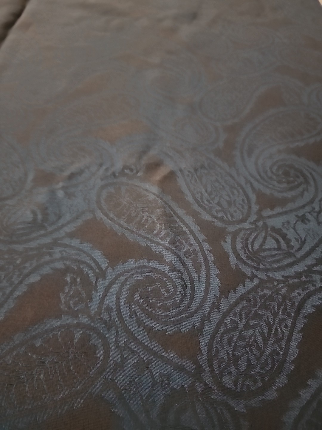 Jacquard Paisley Print Tablecloth Blue And Brown 58 X 77 inches Table Linen Deco gallery