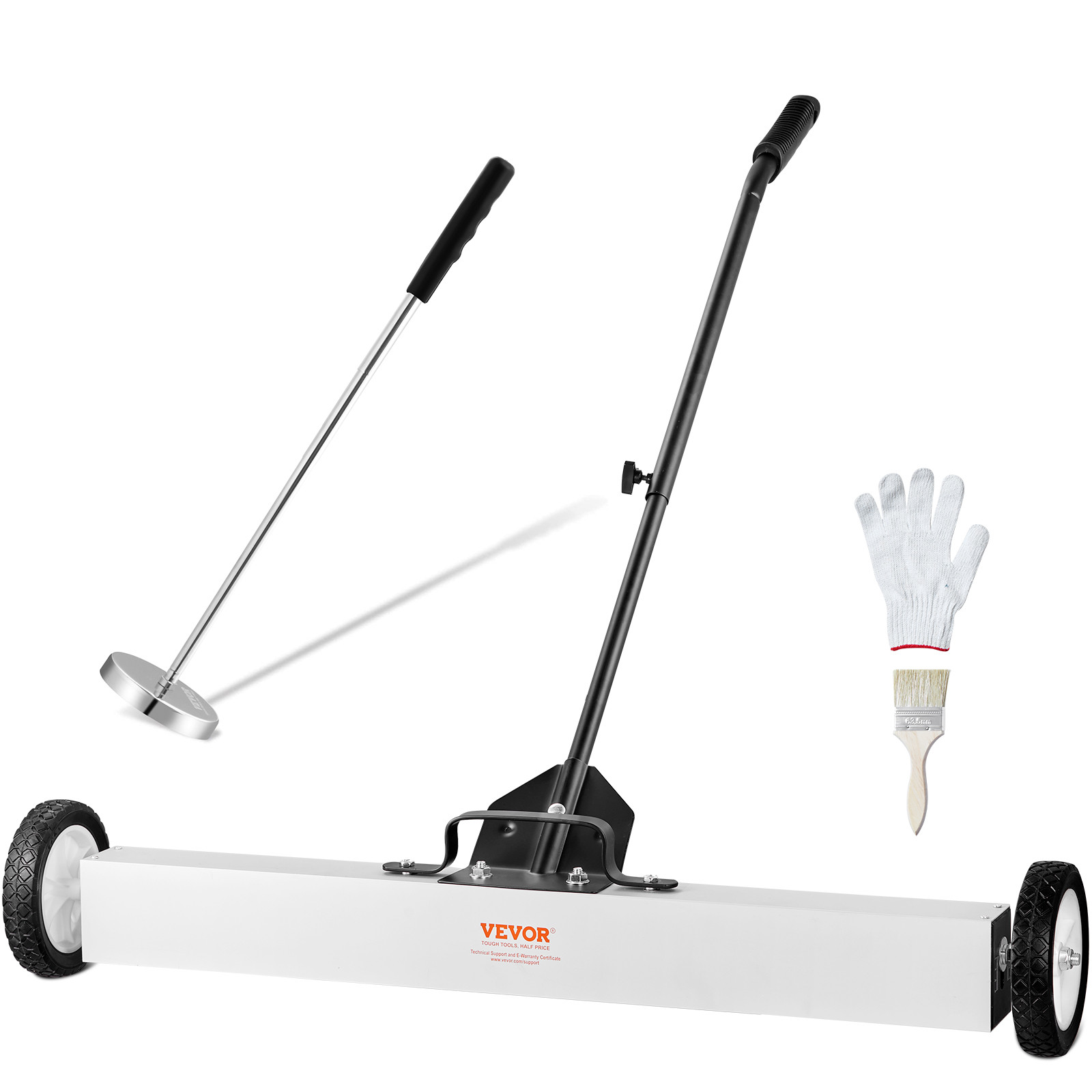 VEVOR 36-Inch Magnetic Sweeper with Wheels Telescoping Magnetic Pickup Tool gallery