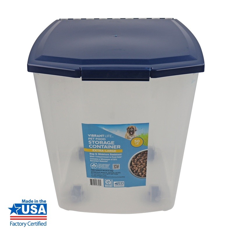 Plastic Dog Food Storage Container W/ Locking Lid Bug Moisture Resistant New gallery