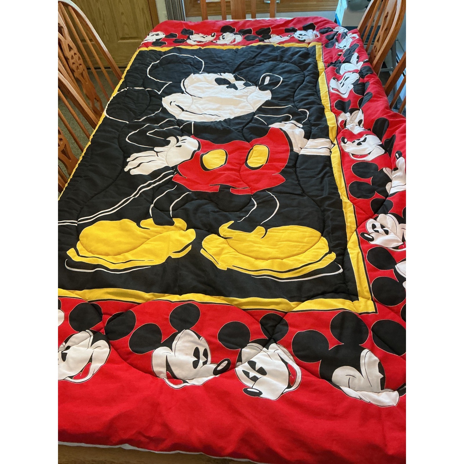 Vintage Disney Mickey Mouse Comforter Twin Bedding Red Black Yellow gallery