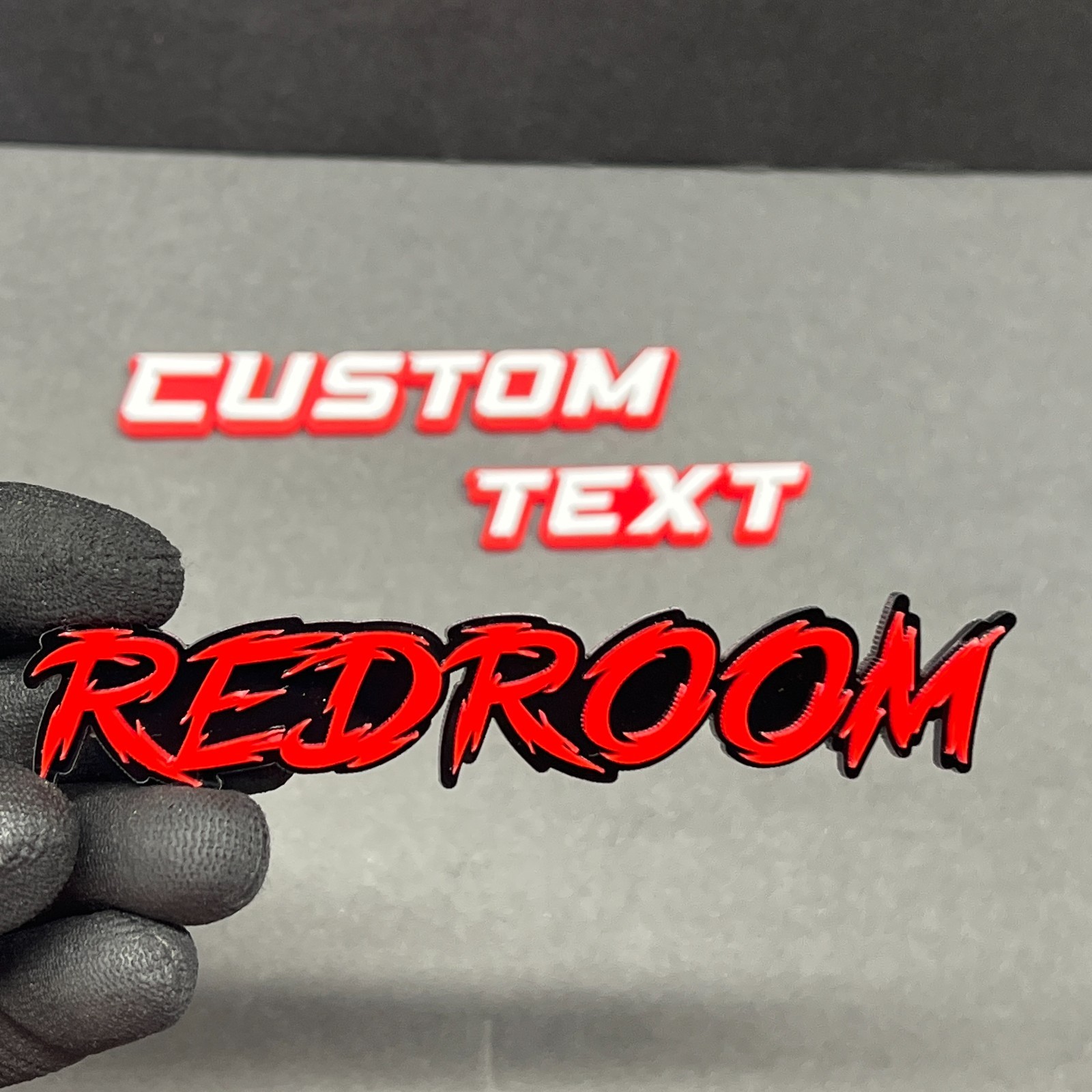 Custom Lazer Cut Car Acrylic Emblem Badge MULTI COLOR Customized Text Names! gallery