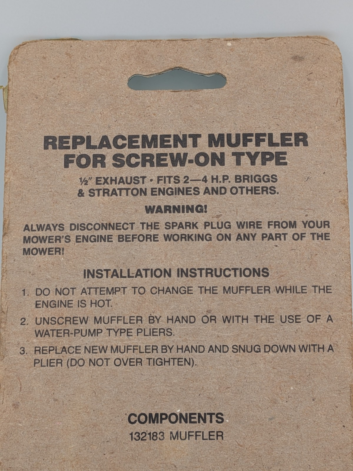 Vtg True Value Mower Replacement Muffler Fits 2-4 HP Engines - New Old Stock gallery