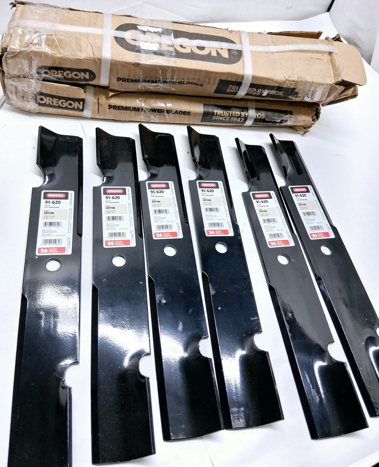 QTY: 12 Oregon 91-620 Mower Blades gallery