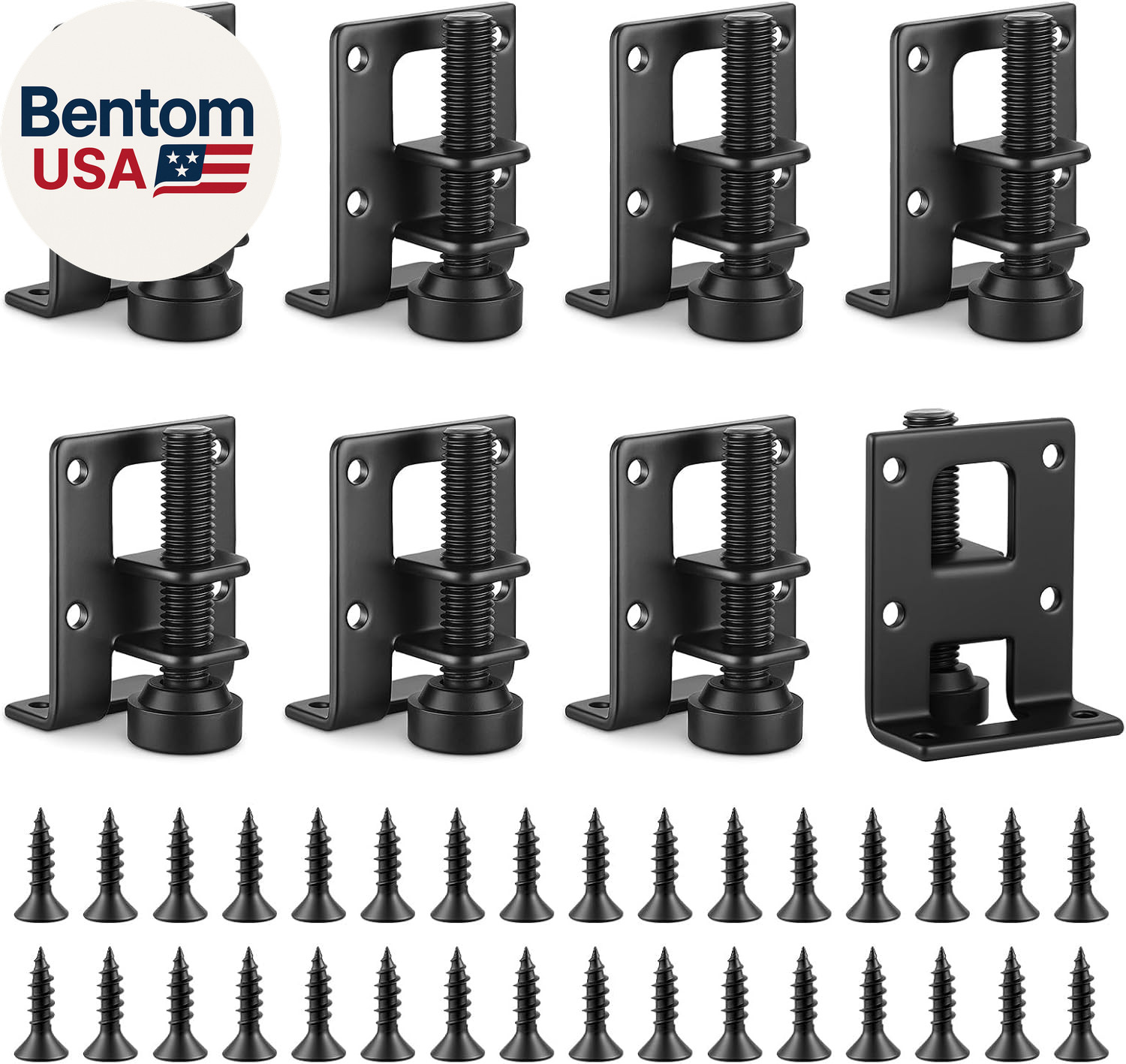 8 Packs Adjustable Leveling Feet for Furniture, 2.2" L Shaped Furniture Levelers gallery