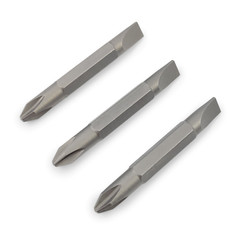 Impact Driver Bit Set for Drill – Double Ended Phillips and Slotted (3-Pack)