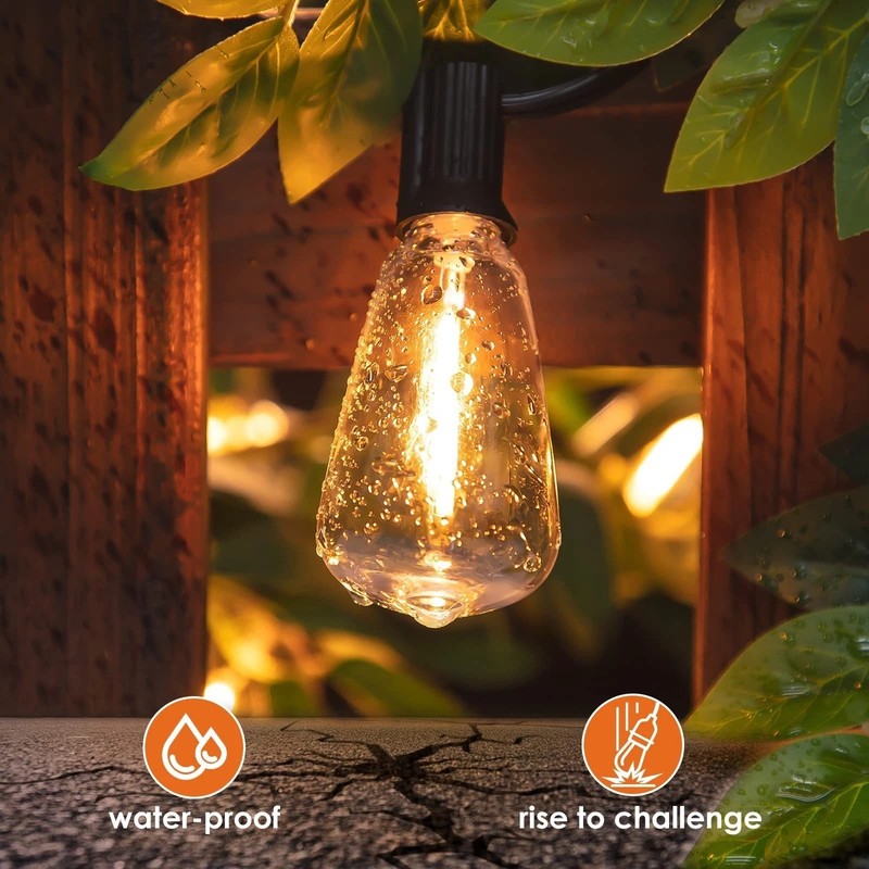 ST38 LED Outdoor Solar Powered String Lights for Patio Yard Porch Party Decor gallery