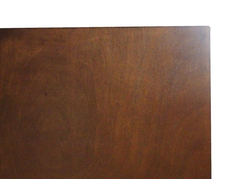 Contemporary Square Dining Kitchen Solid Wood Table in Medium Brown Finish gallery