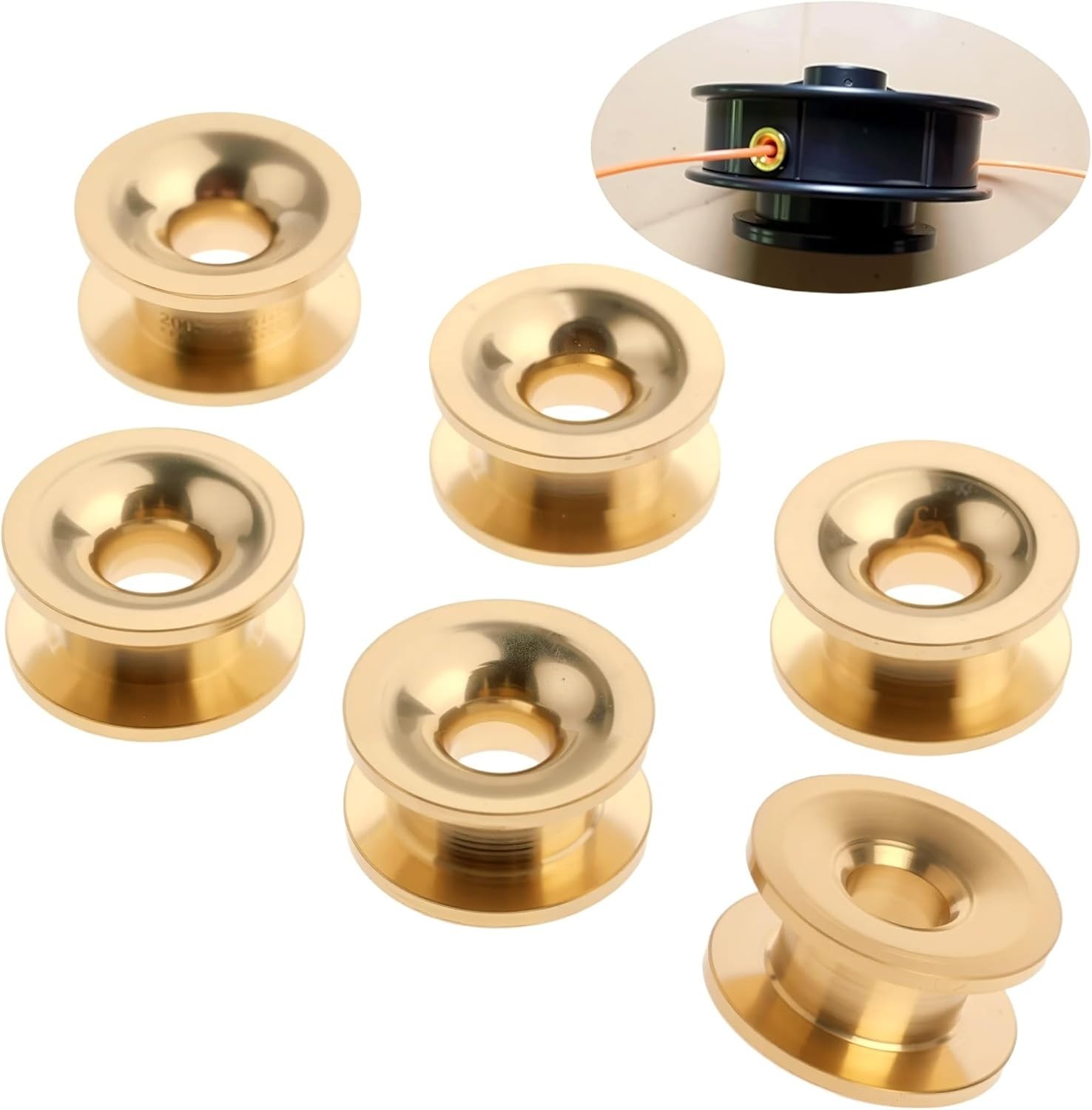 6 Durable Metal Eyelets for Universal Trimmer Heads - Perfect Garden Companion gallery