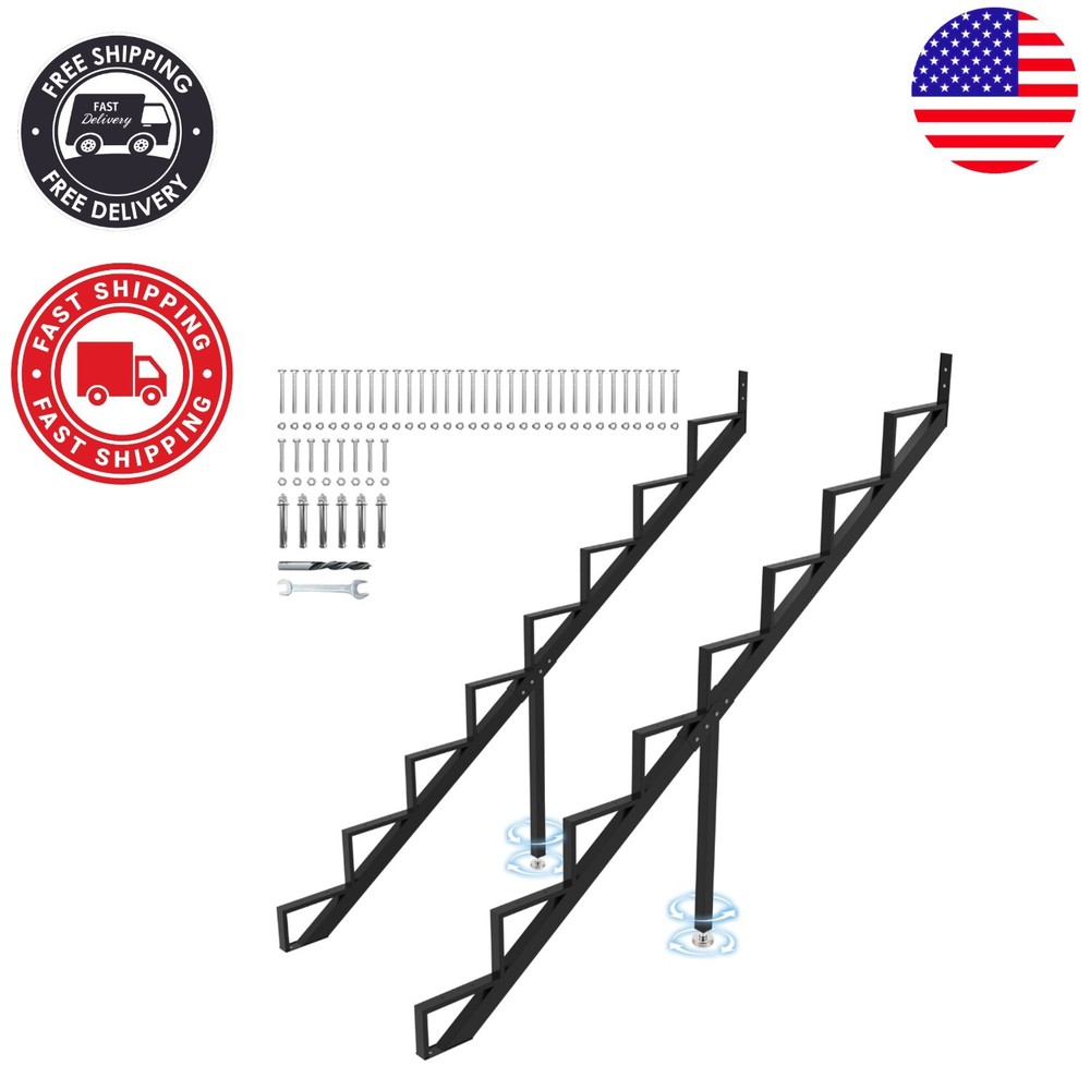 Unique Triangular Design Stair Riser 8-Step - Durable & Elegant Outdoor Steps