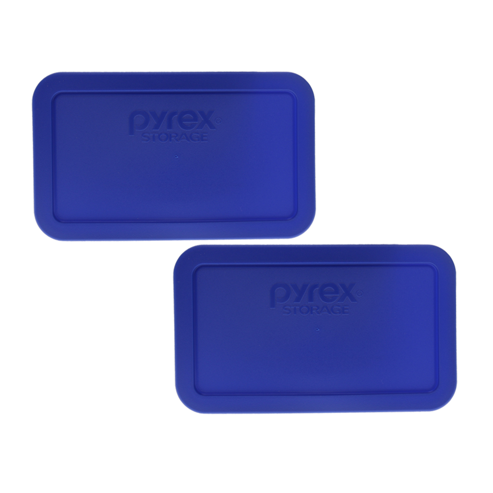 Pyrex 7214-PC Cadet Blue Rectangle Plastic Food Storage Replacement Lid (2-Pack) gallery