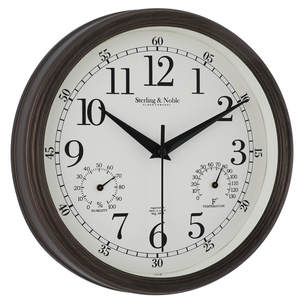Analog Quartz Traditional Indoor and Outdoor Wall Clock gallery
