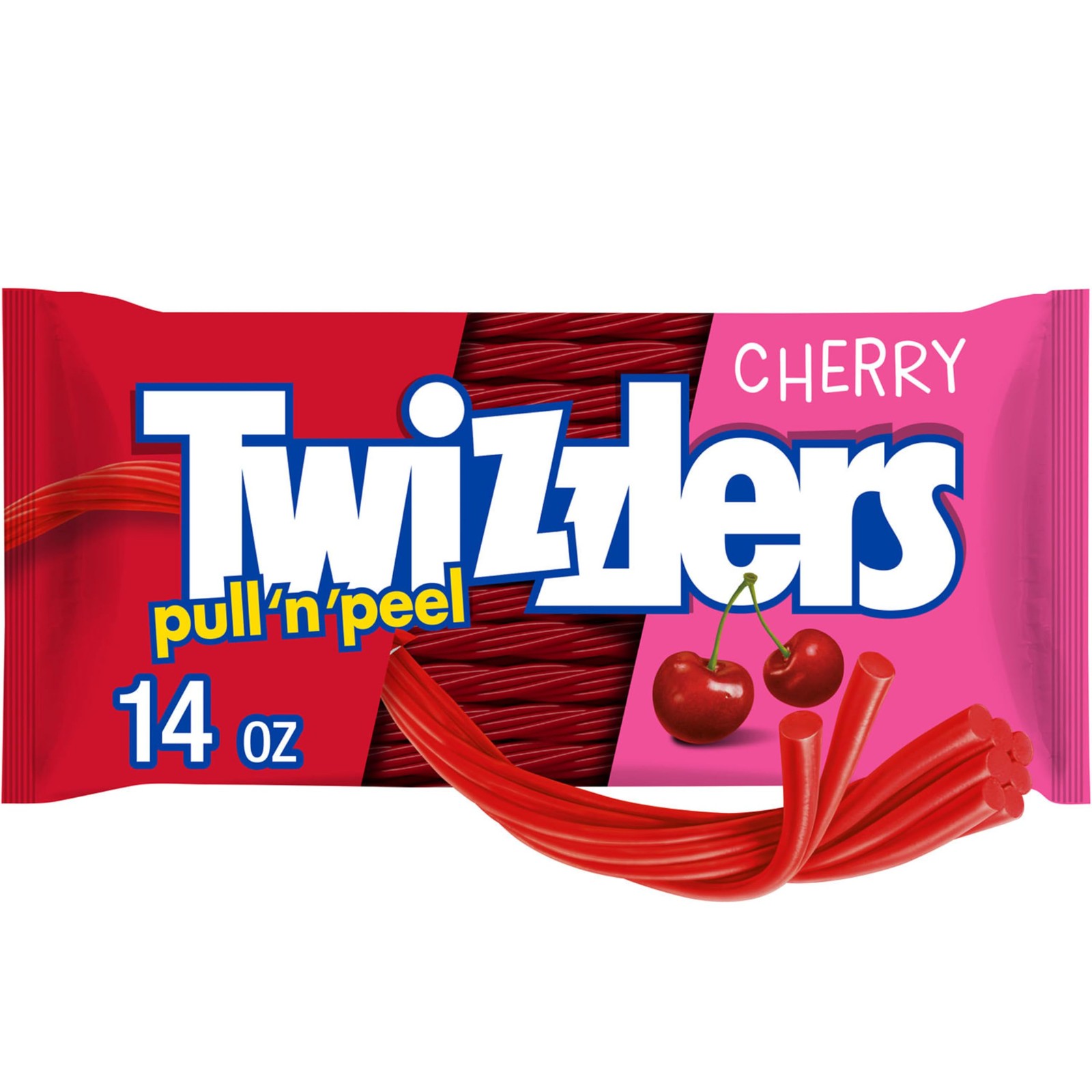 Twizzlers, Pull 'N' Peel Cherry Flavored Licorice 14 Ounce (Pack of 1), Red gallery
