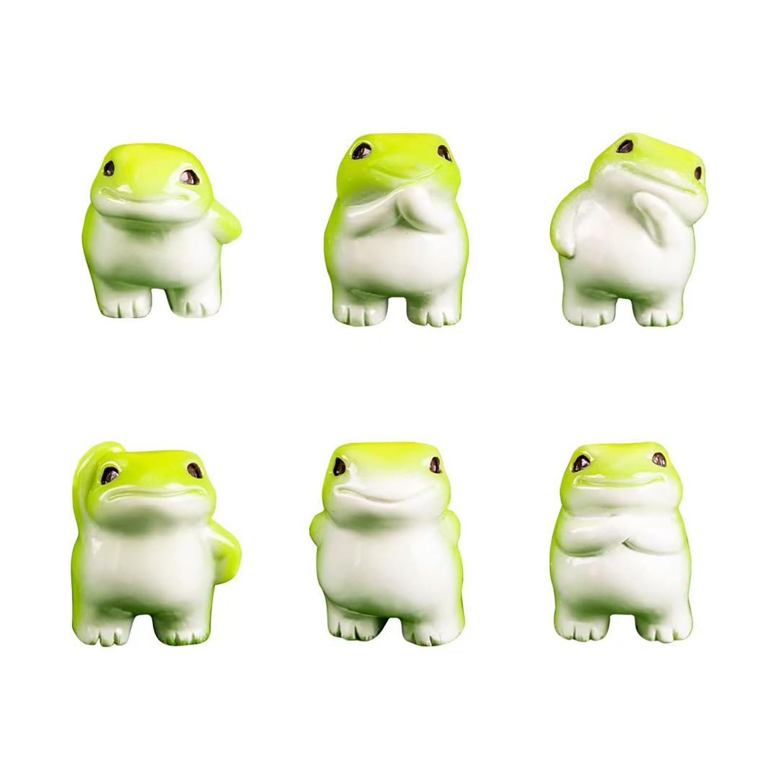 Mini Resin Frogs Figurines Tiny Animals Resin Figures 6 Pcs gallery