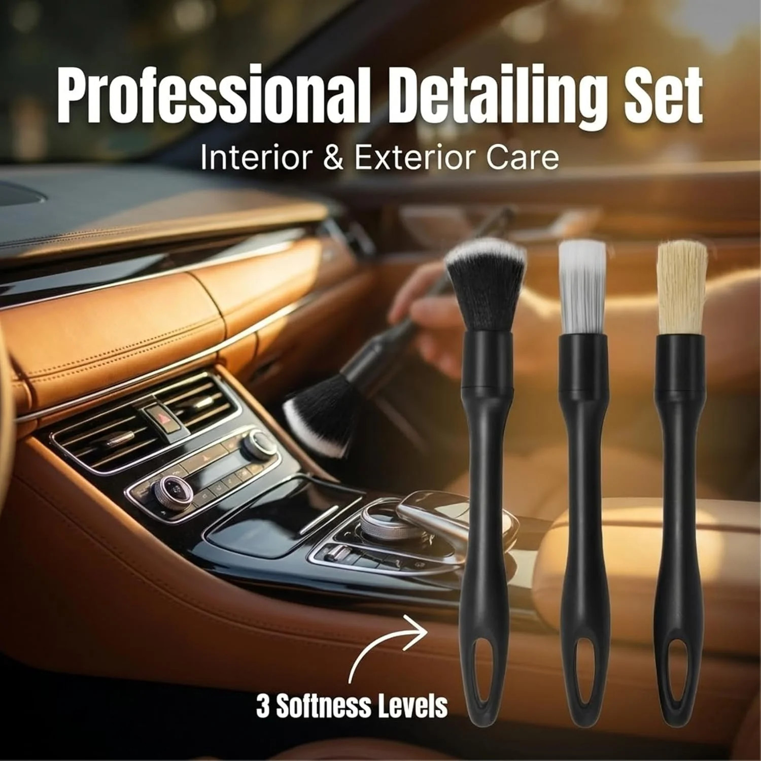 8-Piece Car Interior & Exterior Cleaning Kit - 160g Gel (128% More Than 70g), Bo gallery