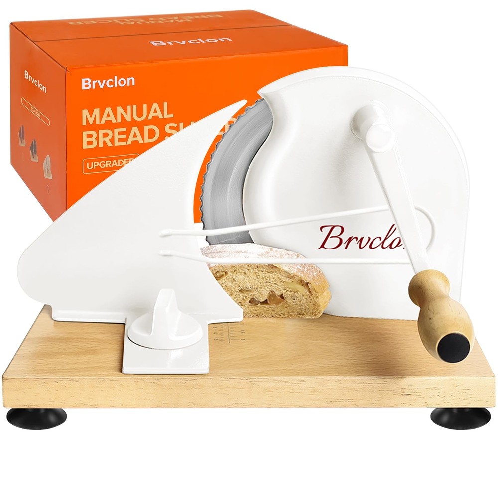 Bread Slicer Manual Adjustable Thickness Hand Crank Sourdough Brvclon Homemade