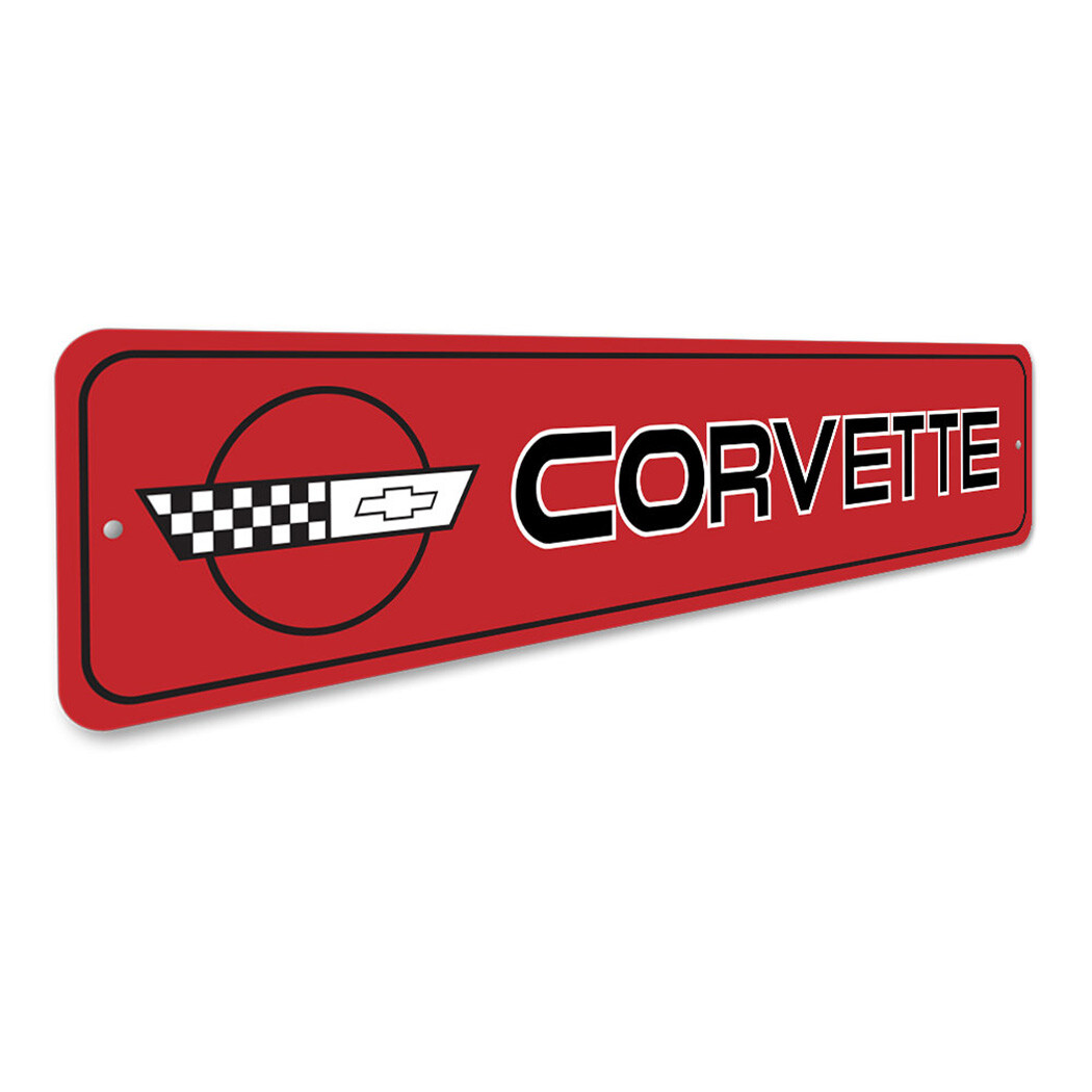 Chevy Corvette Garage Sign Custom Aluminum Personalized Man Cave Wall Decor gallery