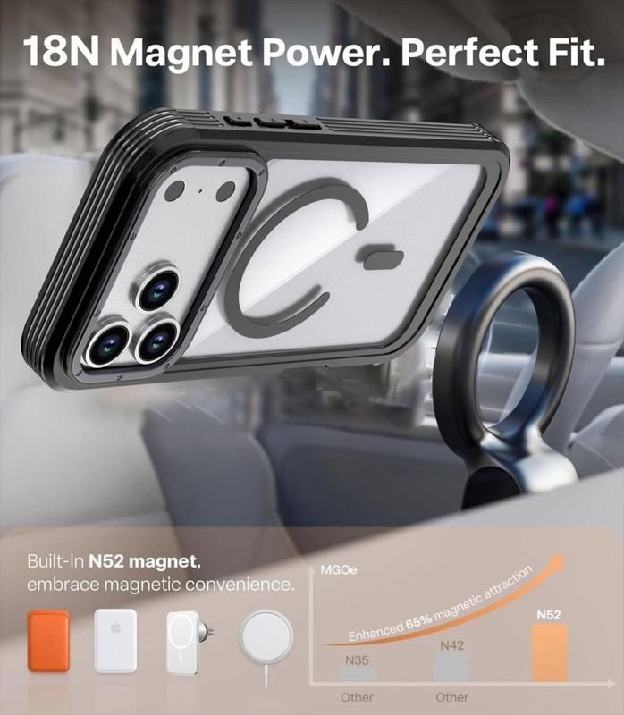 For iPhone 17 Pro Max 16 15 14 13 12 Heavy Duty Mag Safe Case Belt Clip Defender gallery