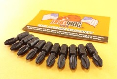 Drill Hog® #2 Phillips Insert Bit Impact 1/4 Hex #2 x 1 Lifetime Warranty 10 Pcs