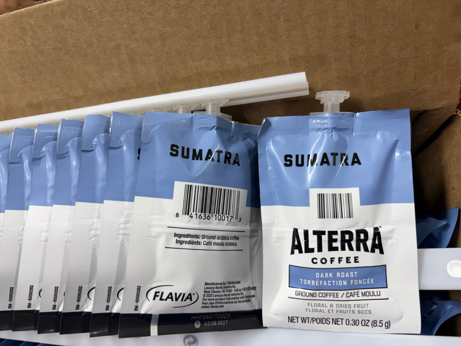 100x .3oz Alterra Flavia Sumatra Coffee Rails Dark Roast BB 3/09/2027 48017 java gallery