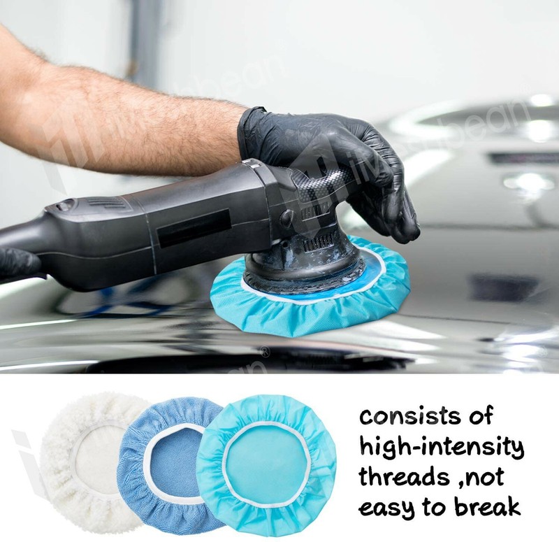 Efficient Cleaning with Microfiber Polisher Buffer Bonnets - 20PCS 5 to 6 inches gallery