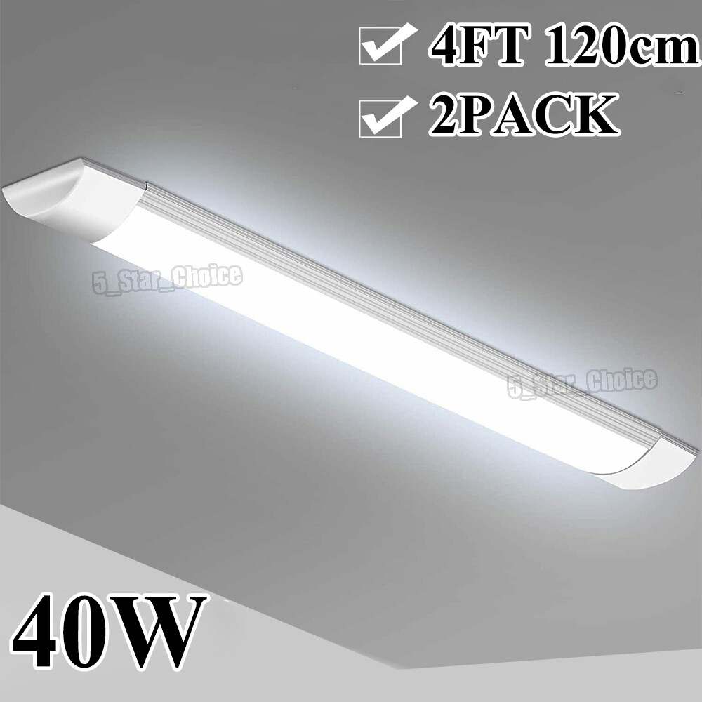 2 PACK 4FT LED SHOP LIGHT 6500K Daylight Fixture LED Ceiling Lights Garage Lamp gallery