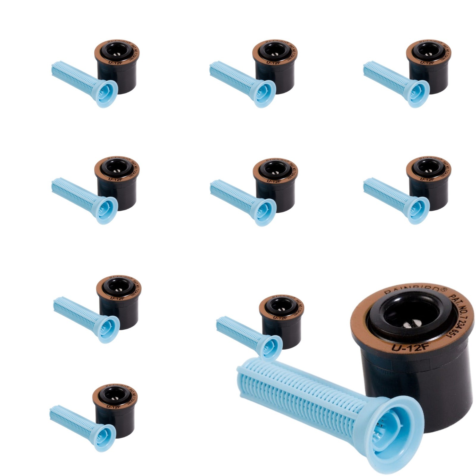 10 Rain Bird U12F 360° Full-Circle Dual Spray Pattern Nozzles, 12' Radius gallery