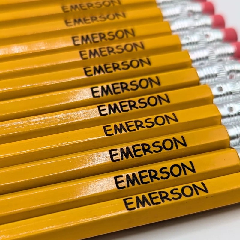 Custom Pencil Engraved Bulk Personalized Business School Teacher Gift gallery