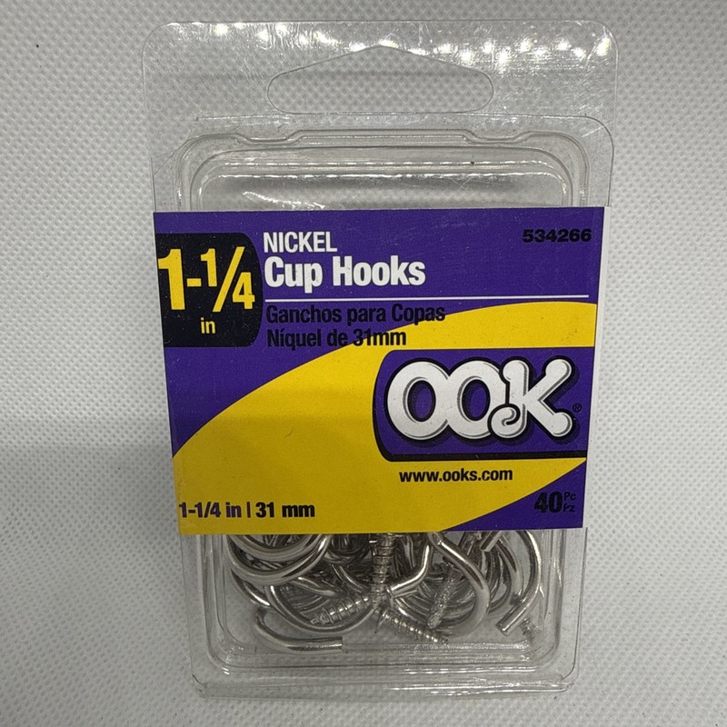 40 Pack Cup Hooks Screw-In Easy Install Mugs Pots Kitchen Organizer New gallery