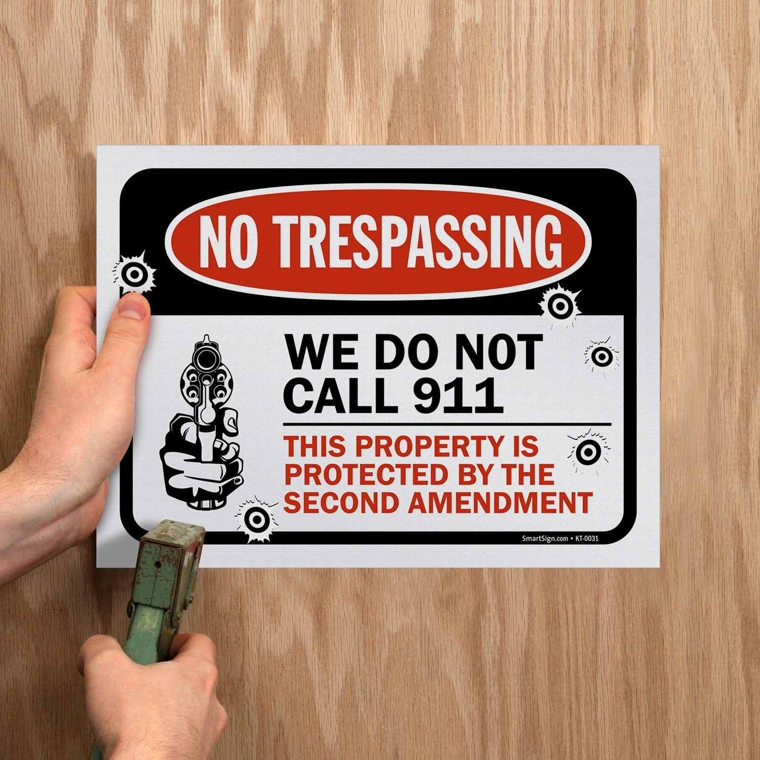 5 Pack No Trespassing Property Warning Signs 9x12 inch Weather Resistant Plastic gallery