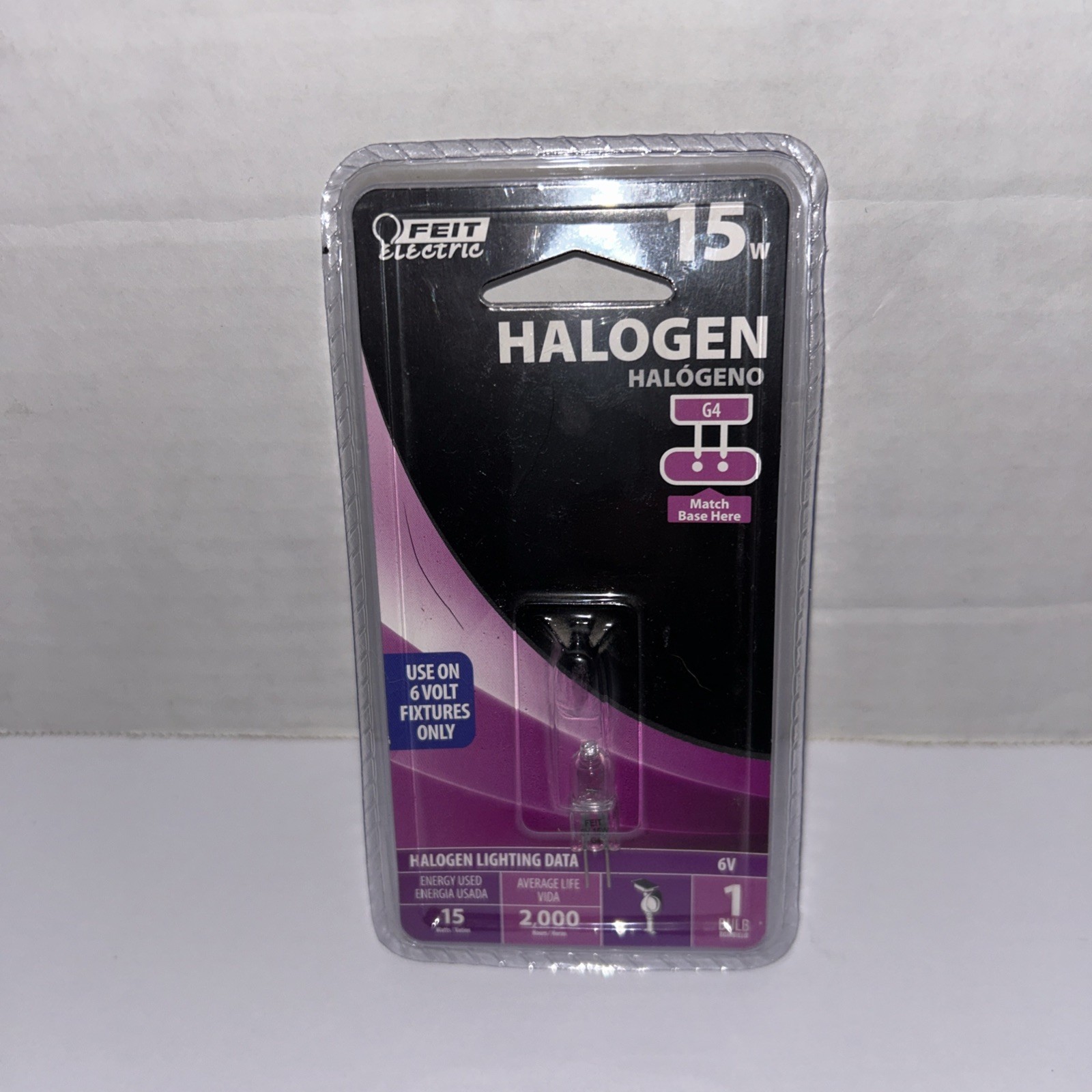 Feit Electric 15W 6V Halogen Bulb - G4 Base 1 pk - BPQ15T3-6 Landscape Light gallery